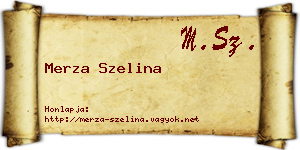 Merza Szelina névjegykártya